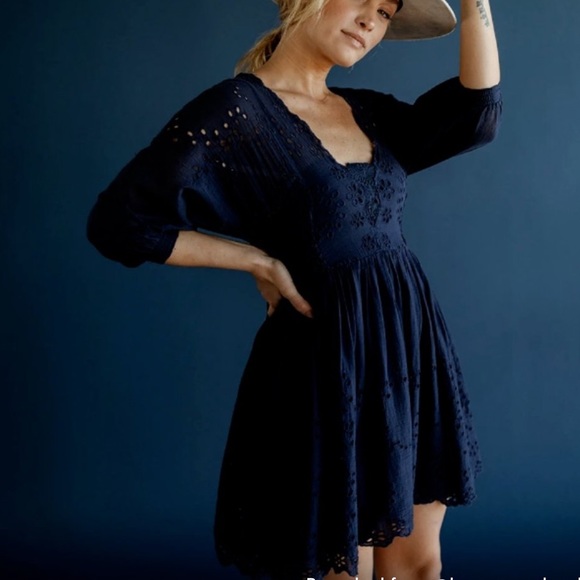 Free people Lottie mini eyelet embroidered dress - Picture 2 of 16